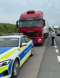 Acțiune rutieră pe DN6: aproape 200 de șoferi amendați de polițiștii din Mihăilești